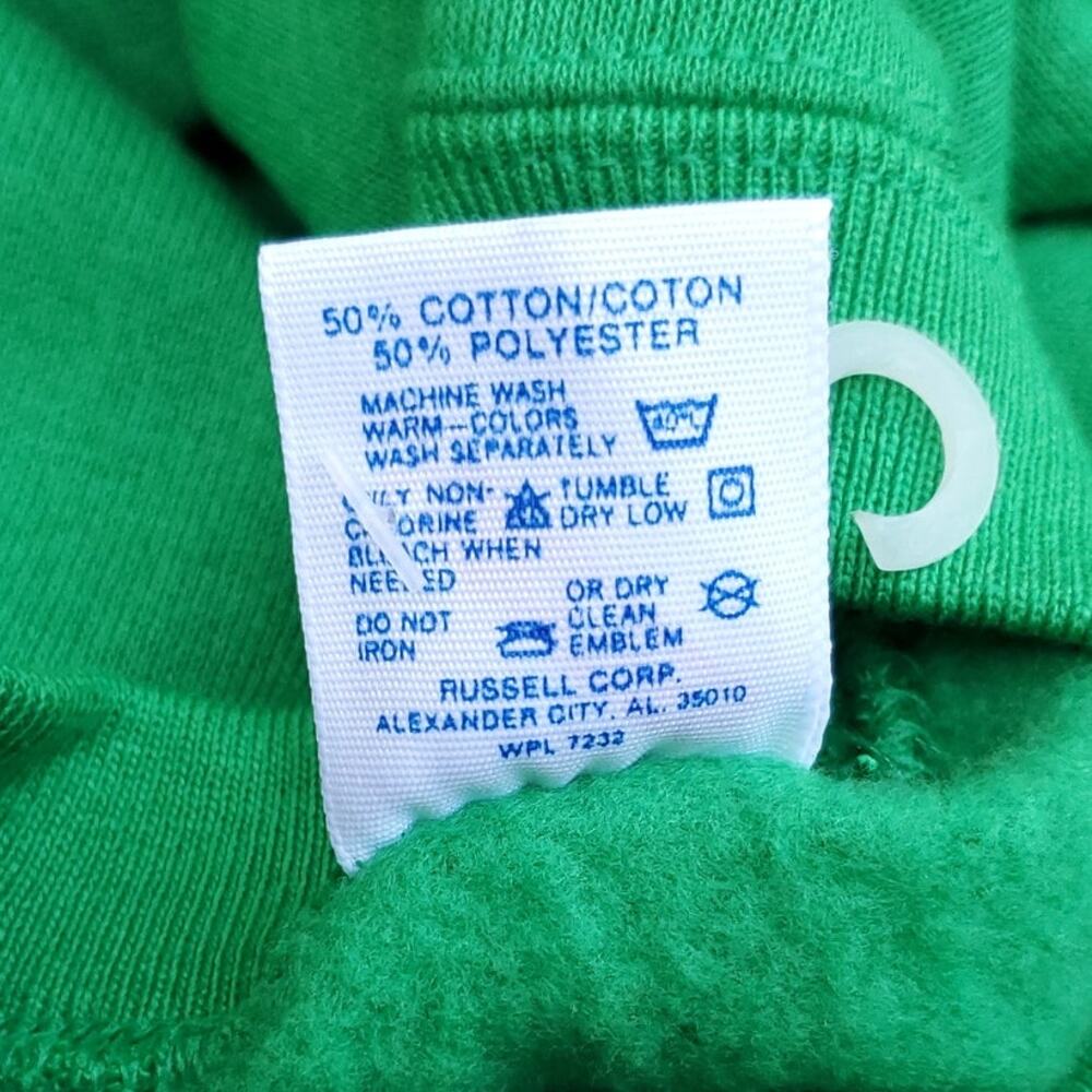 Vintage Jerzees Green Eagle Embellished Sweatshirt Crew Neck Deadstock NWT Sz XL - Picture 8 of 10